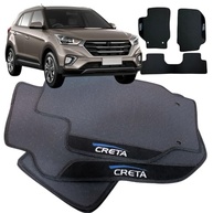Jogo de Tapete Borracha Personalizado para Hyundai Creta 2017-2021 | Logo Bordado e Traseiro Inteiriço | W8 Acessórios - imagem 2