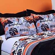 Jogo de Cama Basquete Branco Queen – Conforto e Estilo - imagem 1