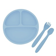 Mimo Style Jogo para Refeição Infantil em Silicone - Azul Encantador | Seguro, Divertido e Ergonômico - imagem 1