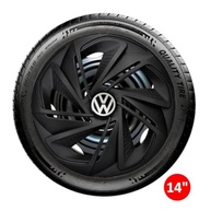 Jogo 4 Calotas Esportivas Nitro Preto Fosco Aro 14 - Visual Esportivo para seu VW! - imagem 4