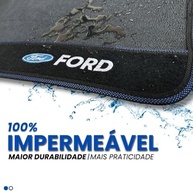Jogo de Tapetes Automotivos Emborrachados Universal Ford - 5 Peças Azul Premium - imagem 4