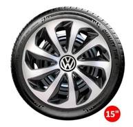 Jogo 4 Calotas Esportivas Velox Aro 15 Prata/Preto - Gol, Up, Fox, Voyage e Mais VW - imagem 5