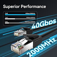 Cabo Ethernet Vention Cat8 40Gbps – Velocidade Extrema para Jogos - imagem 2
