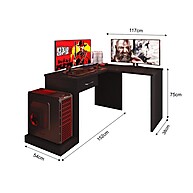 Mesa Gamer em L DRX9000: Domine Seus Jogos! - imagem 2