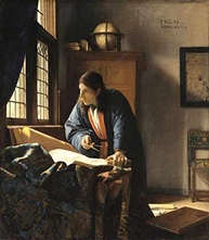 Tela Canvas O Geógrafo de Johannes Vermeer - Arte de Qualidade para Decoração Elegante - imagem 1