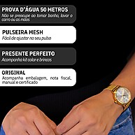Relógio Condor Dourado Feminino CO2035NDK: Elegância com Kit Joias - imagem 2
