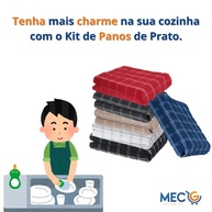 Pano de Prato Premium: 8 Unidades Algodão Jolitex - imagem 2