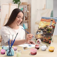 JOOZ Kit de Pintura por Números para Adultos - Tela com Moldura, DIY Criativo e Relaxante - imagem 4
