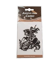 Adesivo São Jorge Guerreiro 10x8cm - Proteção e Fé para Seu Carro - imagem 3