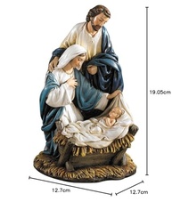 Estatueta Musical Maria e José Adorando Jesus - 19cm - Michael Adams - imagem 3