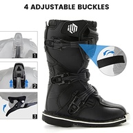 ILM Botas De Motocicleta Para Crianças E Jovens Para Meninos E Meninas, À Prova D'Água, Atv, Motorcross, Dirt Blike, Botas De Motociclista, Modelo Mx3K (Preto, 2) - imagem 5