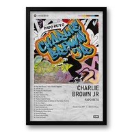 Quadro Álbum Spotify Papo Reto - Charlie Brown Jr - 40x60cm | Moldura Ecológica Preta - imagem 2