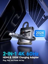 JSAUX Adaptador USB-C 4K 60Hz: Conecte seu iPhone 16/15, MacBook e mais à TV! - imagem 3