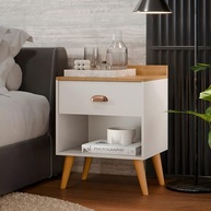Conjunto Cama Queen com Cabeceira Julia e 2 Mesas de Cabeceira Perola - Design Sofisticado e Fácil Montagem - imagem 2