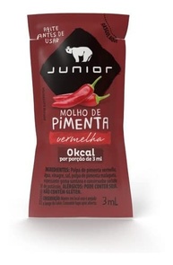Molho Junior Sachê Pimenta Caixa 252un Levemente Picante - imagem 2