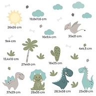 Adesivo de Parede Dinossauros Jurassic Baby - Kit com 63 Peças para Decoração Infantil - imagem 4