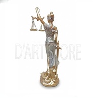 Estátua da Deusa Têmis 21cm Dourada - Símbolo da Justiça para Escritório e Decoração Premium - imagem 5