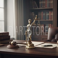 Estátua da Deusa Têmis 21cm Dourada - Símbolo da Justiça para Escritório e Decoração Premium - imagem 3