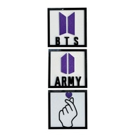 Kit Quadros BTS Army - Decore com Estilo K-pop e Dorameira em Roxo - imagem 1