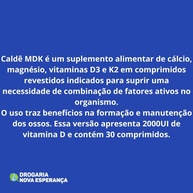 Caldê MDK 2000UI: Cálcio + Vitamina D3 e K2 - imagem 2