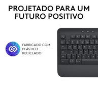 Teclado Sem Fio Logitech Signature K650 Com Apoio para as Mãos, Resistente a Derramamentos, Teclado Numérico, Conexão Bluetooth ou Receptor USB Logi Bolt - Grafite - imagem 5