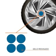 Jogo de Calotas Nitro Aro 13 Prata para Ford Ka, Fiesta, Focus, Courier e Escort + Selos Resinadas - imagem 3