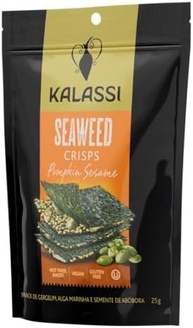 Kalassi Snack Gergelim Alga Marinha E Semente De Abóbora Sem Glúten Sachê 25G - imagem 4