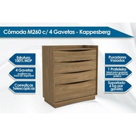 Cômoda 4 Gavetas Nogueira M260 – Kappesberg - imagem 2