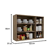 Armário Aéreo Cozinha 120cm Canela Maxxi Kappesberg - imagem 2