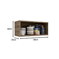 Armário Aéreo Cozinha 80cm Nogal - Maxxi Kappesberg - imagem 2