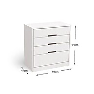 Cômoda 4 Gavetas Branco S824 – Kappesberg - imagem 2