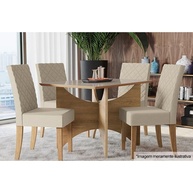 Mesa de Jantar Quadrada 105x105cm Off White - Kappesberg - imagem 2