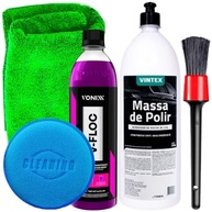 Kit Completo Limpeza Automotiva: Shampoo V-Floc, Massa Vintex, Toalha Microfibra e Acessórios Karbox - imagem 2