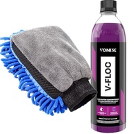 Kit Essencial Lavagem Automotiva: Shampoo V-Floc 500ml Vonixx + Luva Tripla Ação Karbox Azul Escuro - imagem 2
