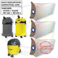 3 Sacos Refil Coletor de Papel Descartável para Aspirador Karcher - Compatibilidade NT181, NT20/1, A2103, A2104 - imagem 3
