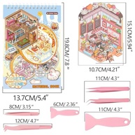 Conjunto de Adesivos 3D DIY Kawaii - 20 Cenas Fofas para Decoração e Alívio de Estresse - imagem 3