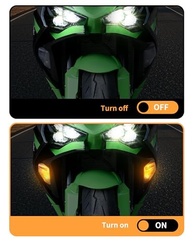 Luz de Seta LED Dianteira Âmbar/Branca para Kawasaki Ninja ZX-6R 2024-2025 - imagem 3