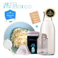 Kefir de Leite Vivo – Kit Artesanal com Frasco 500ml, Peneira, Tampa Respirável e Manual - imagem 3