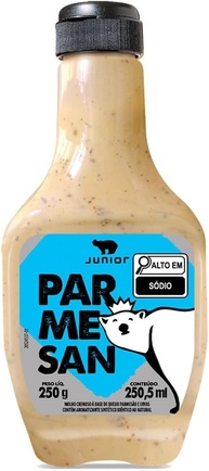 Molho Parmesan Junior Kerry 250g Frasco 250,5ml - imagem 1