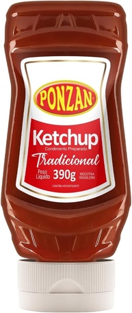 Ponzan Ketchup Tradicional, Molho de Tomate, 390g - imagem 1