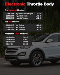 Corpo do Acelerador Eletrônico para Hyundai Santa Fe, Sonata, Kia Optima, Sorento e Sportage 2.4L (2011-2016) - imagem 3