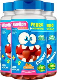Kit 3 Gummy Kids Ferro + C Unilife 30 gomas Laranja - imagem 1