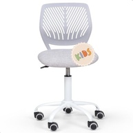 Cadeira Kids and Teens Giratória Tela Mesh Moderna - Conforto e Estilo para Estudo e Lazer (Cinza) - imagem 2