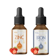 Combo Iron Plus Baby & Kids Liquido 30ml e Zinc For Kids 30ml Morango True Source - imagem 2