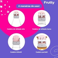 Cadeira de Refeição Cosco Kids Frutty Rosa - Multiuso com Design Moderno - imagem 5