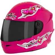 Capacete Pro Tork Liberty For Kids Girls Rosa - Segurança e Estilo para Pequenas Aventureiras (Tam. 54, Visor Fumê) - imagem 2