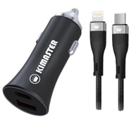 Carregador Veicular Kimaster CV209CL: USB-C PD + USB QC 40W com Cabo Lightning - Potência e Rapidez na Estrada! - imagem 2