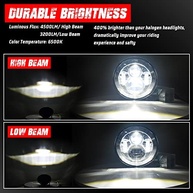 Kit Faróis de Neblina LED 18cm Auxiliares para Harley Davidson Road King, Electra Glide e Softail - imagem 4