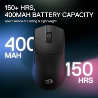 Mouse Gamer sem fio Redragon King Pro (Bluetooth/USB, 26.000 DPI, 7 botões, RGB, Preto) - imagem 5