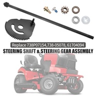 Kit Eixo Direção com Bucha e Engrenagem para Cortador de Grama MTD, Troy-Bilt e Craftsman (938-05078) - imagem 4